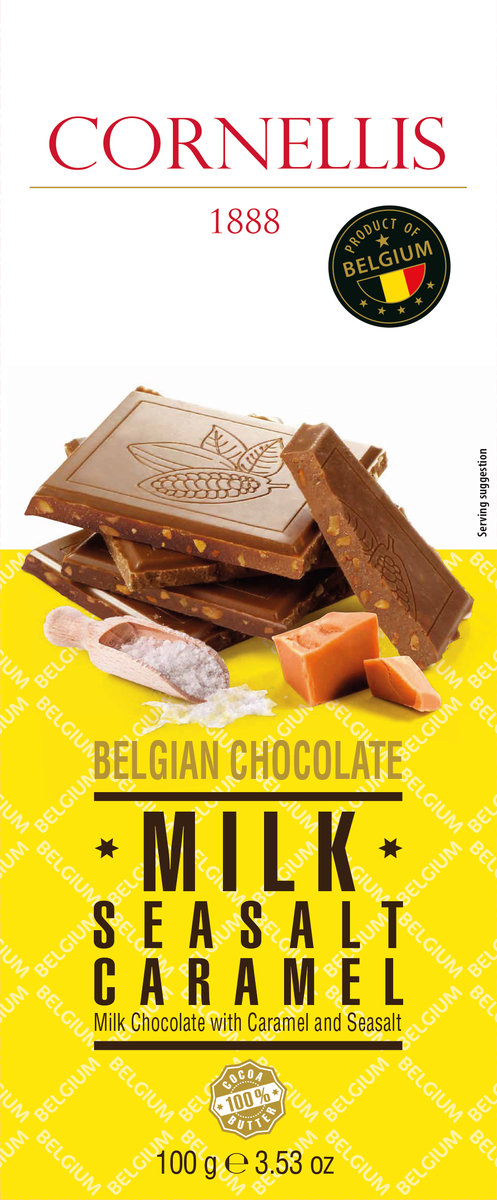 Belgian Milk Chocolate with Seasalt Caramel 100g
