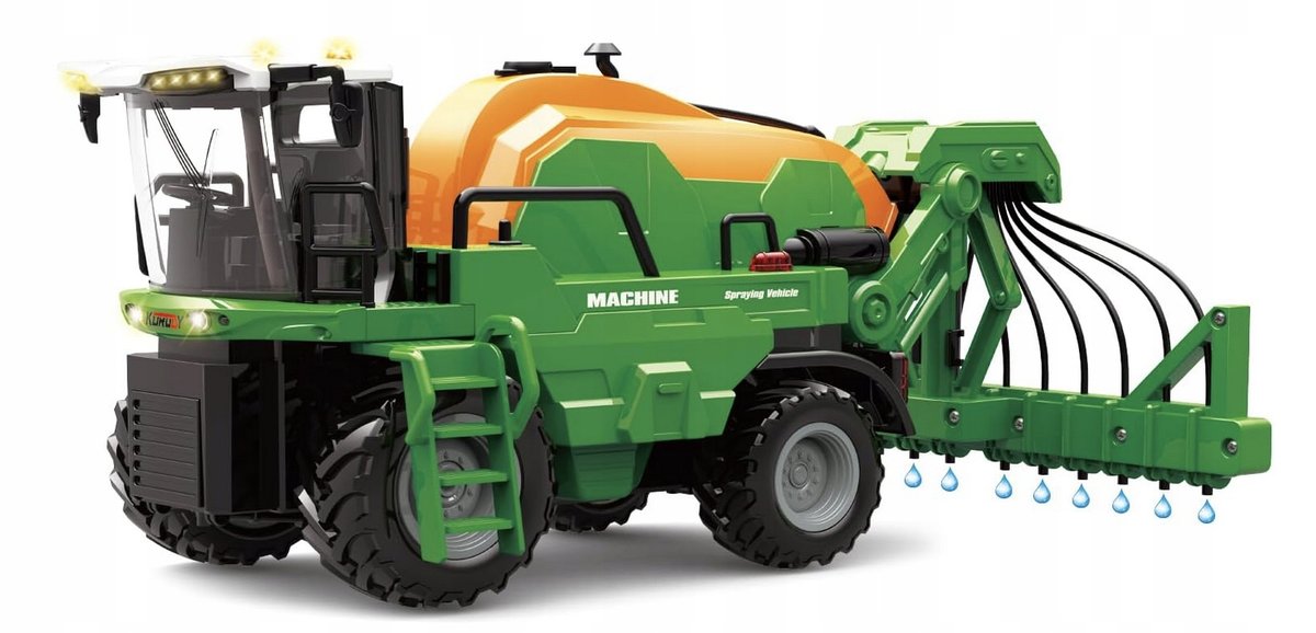 TRAKTOR CIĄGNIK ZDALNIE STEROWANY 1:24 RC ZE ZRASZACZEM POJAZDY ROLNICZE