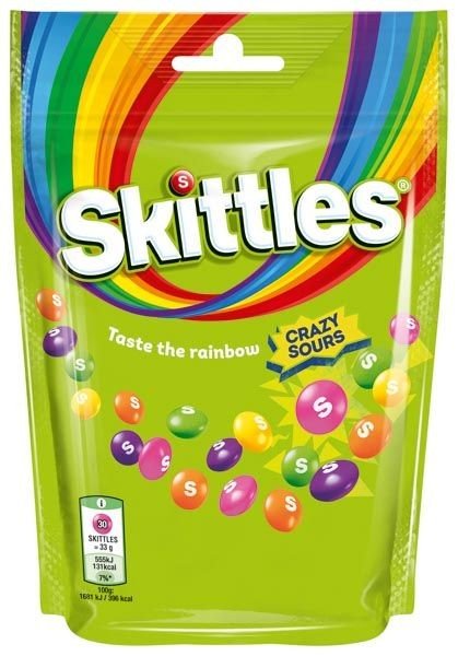 Skittles Crazy Sours cukierki owocowe kwaśne 136g