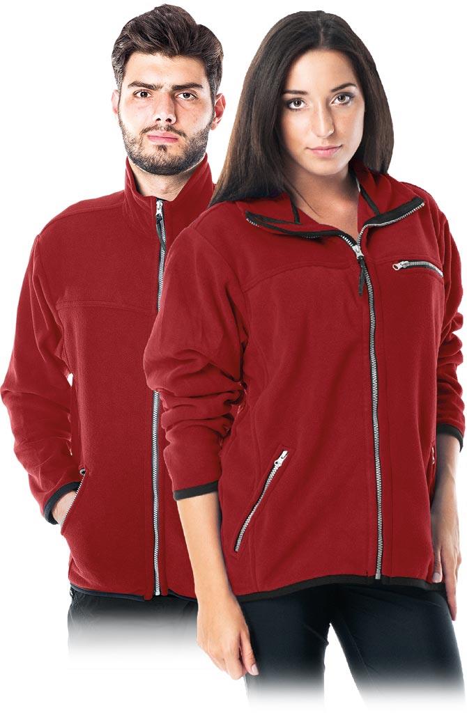BLUZA Z POLARU OCHRONNA REIS POLAR-HONEY; CIEMNOCZERWONY (M)