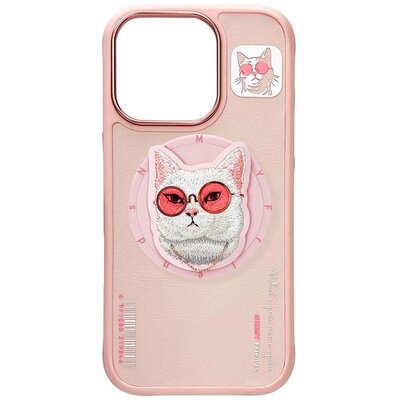 Etui NIMMY Glasses Cool Cat MagSafe do Apple iPhone 16 Pro Max Różowy