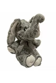 Maskotka pluszowa Słoń szary siedzący z kokardą 40cm 4187