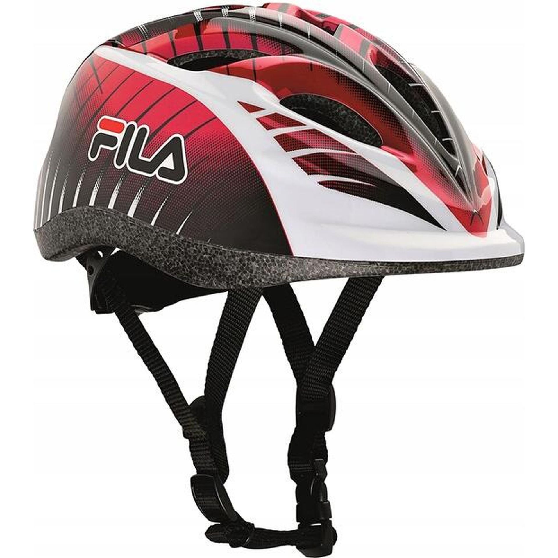 FILA FILA chłopięcy Junior Boy Helmet Black/Red 47 51