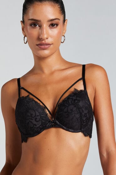 Hunkemöller Biustonosz maksymalnie usztywniany z fiszbinami Char Czarny