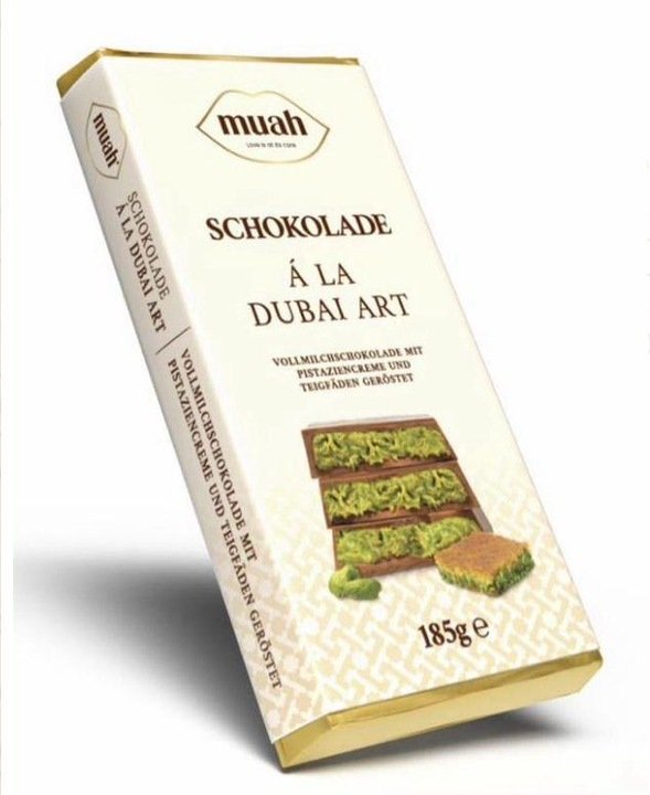 MUAH Czekolada Dubajska 185g - Dubai Chocolate z Pistacjami i Kadayif
