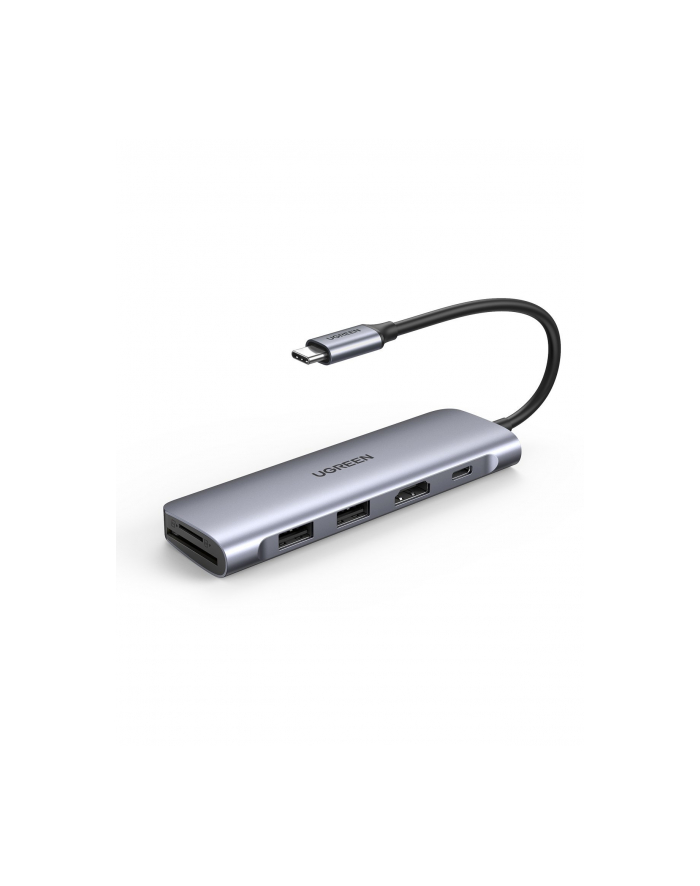 Ugreen Adapter 5w1 Hub USB-C do 2x USB 3.0 + HDMI + SD/MicroSD + PD 70411