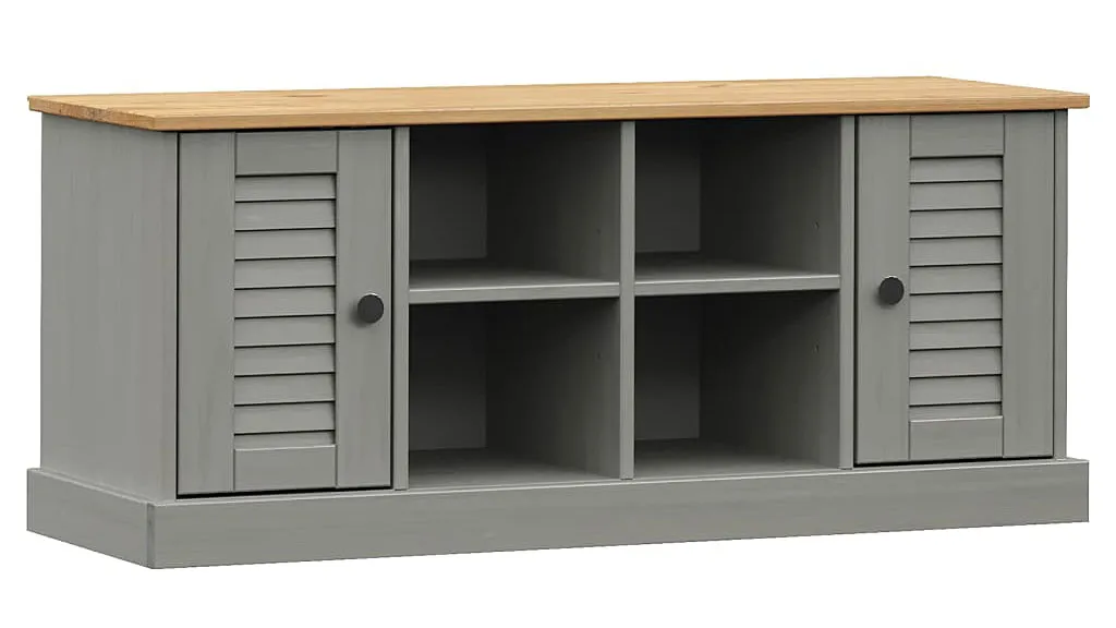 Szara drewniana szafka na buty P2-R42