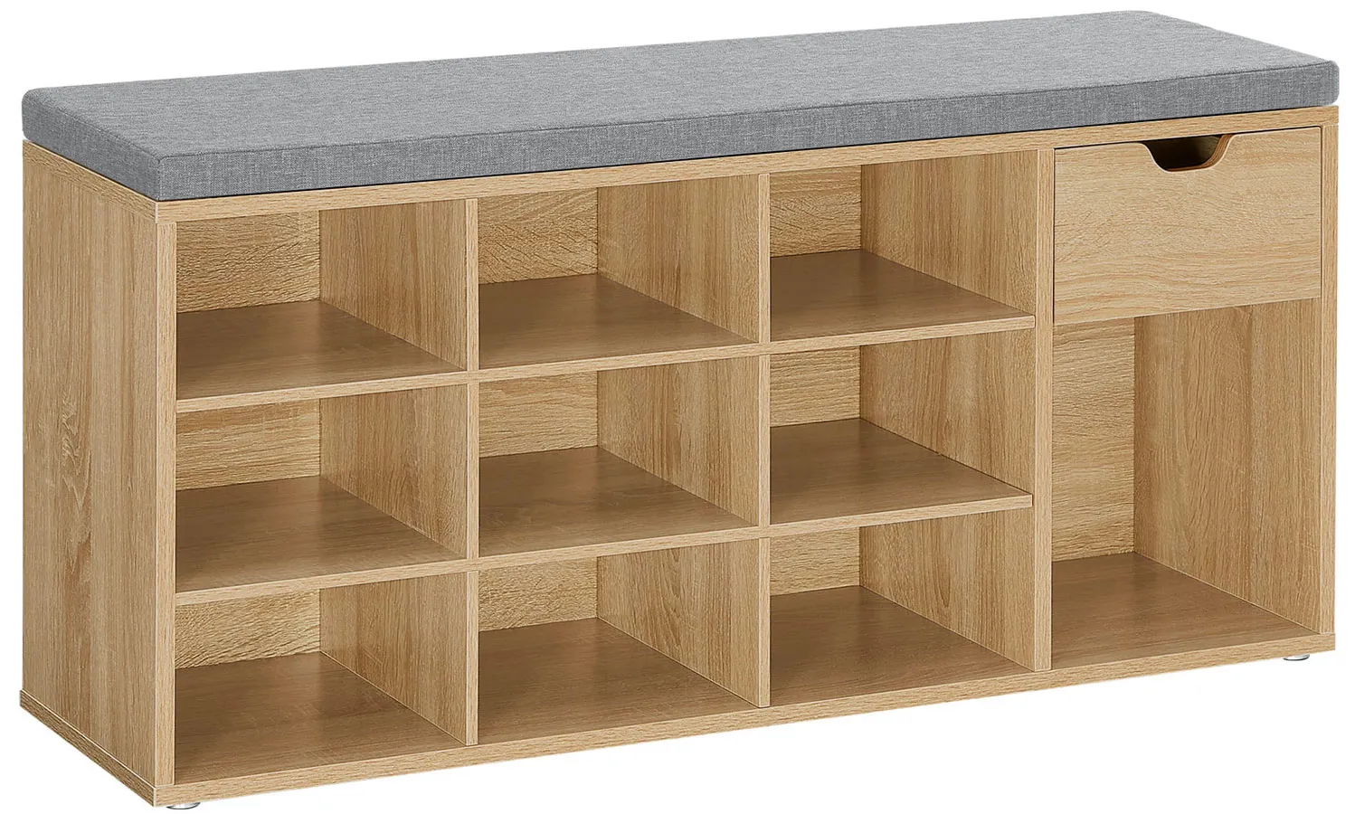 Duże siedzisko z szafką na buty i szulfadą dąb sonoma - Sato