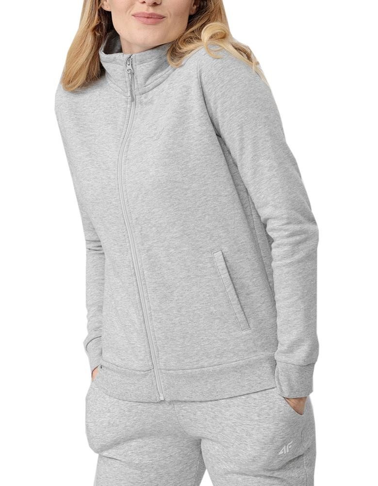 Bluza damska bez kaptura 4F H4Z22-BLD351 - szary melanż XS