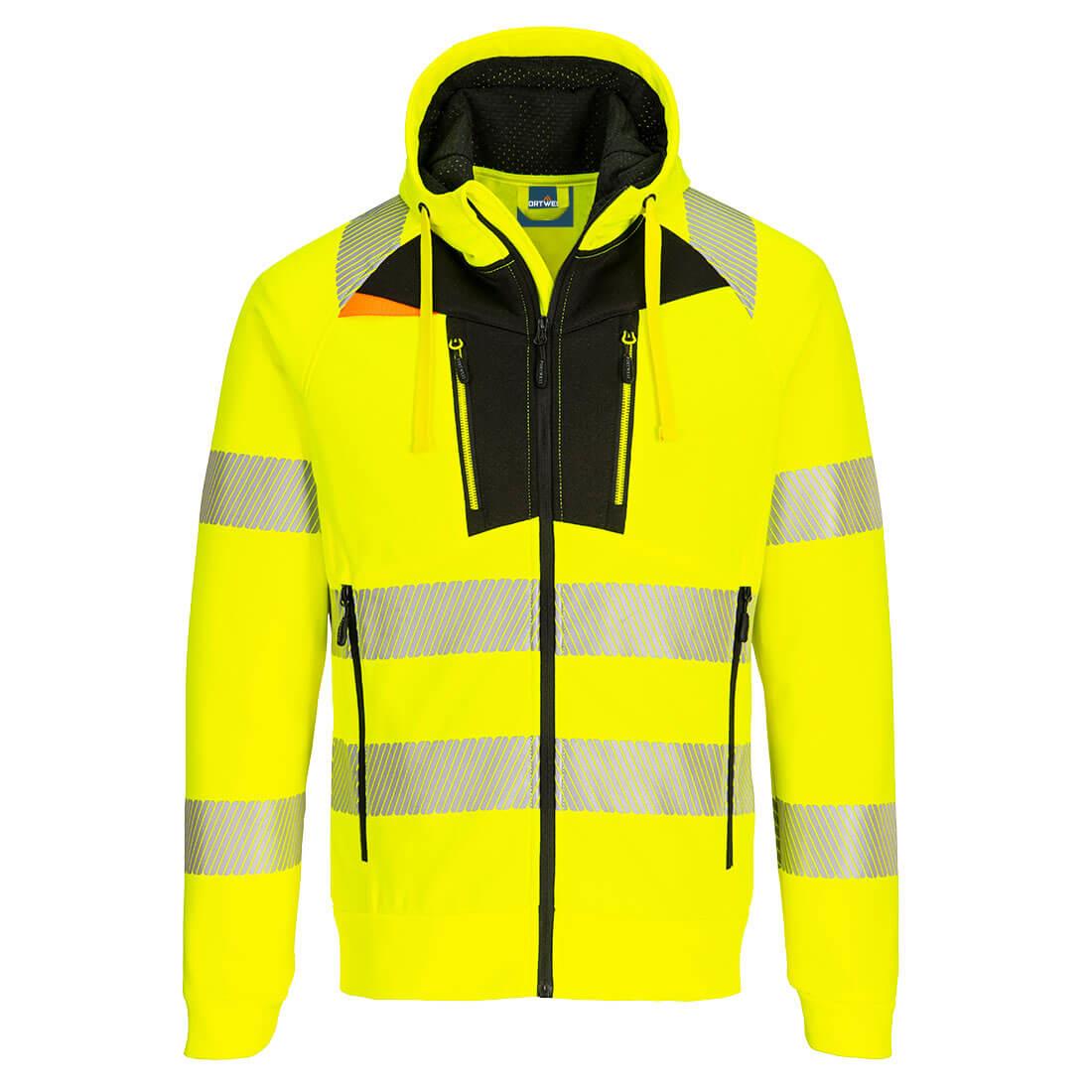 PORTWEST DX477 BLUZA OSTRZEGAWCZA DX4 ZE STÓJKĄ ZAPINANA NA ZAMEK; ŻÓŁTY/CZARNY