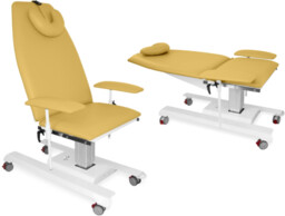 JFZ.3k elektryczny fotel diagnostyczno-zabiegowy 2-częściowy na kołach