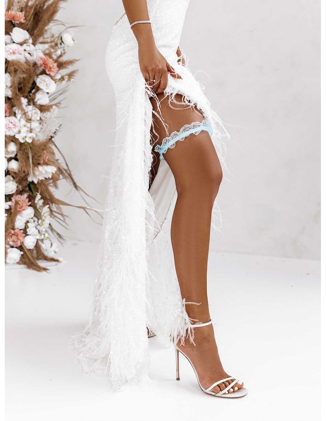 Koronkowa podwiązka ELINNI - wzór 1