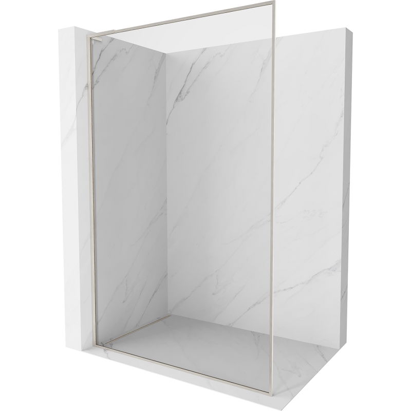 Mexen Kioto-XF L ścianka prysznicowa Walk-in z ramką 50 x 202 cm, transparent 10 mm, nikiel szczotkowany - 800-050-174-97-00-XF