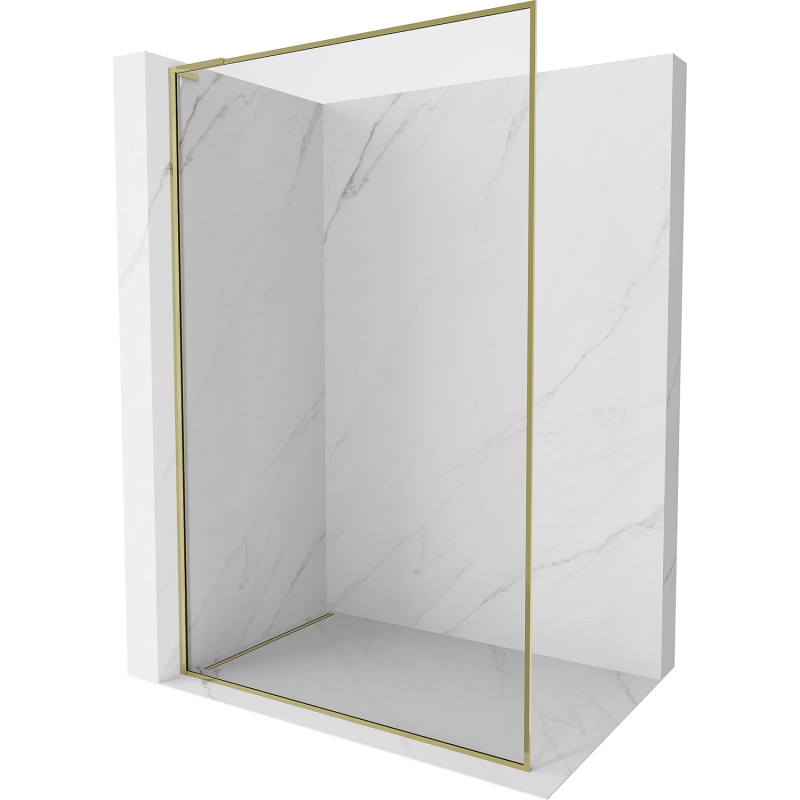 Mexen Kioto-F L ścianka prysznicowa Walk-in z ramką 110 x 202 cm, transparent 8 mm, złota - 800-110-174-50-00