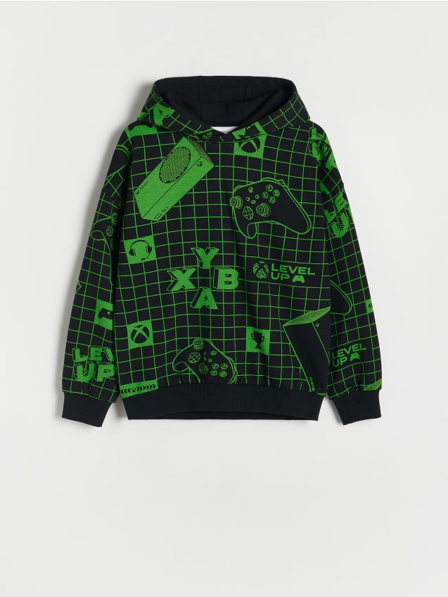Reserved - Bluza z kapturem Xbox - czarny