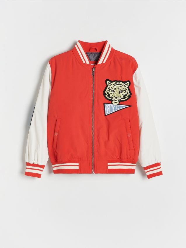 Reserved - Kurtka bomber oversize - czerwony