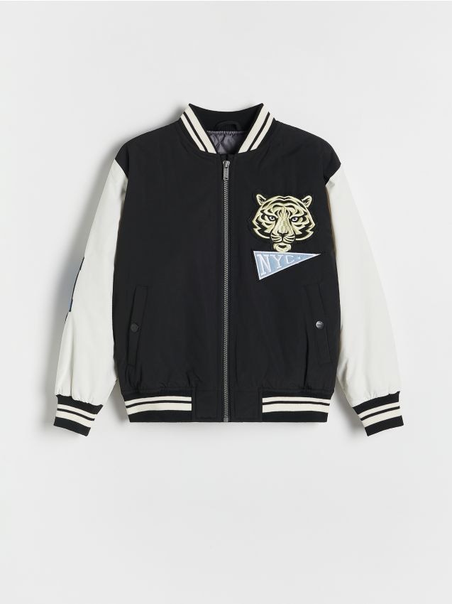 Reserved - Kurtka bomber oversize - czarny