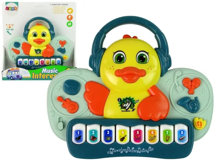 Pianinko interaktywne kaczuszka - Leantoys