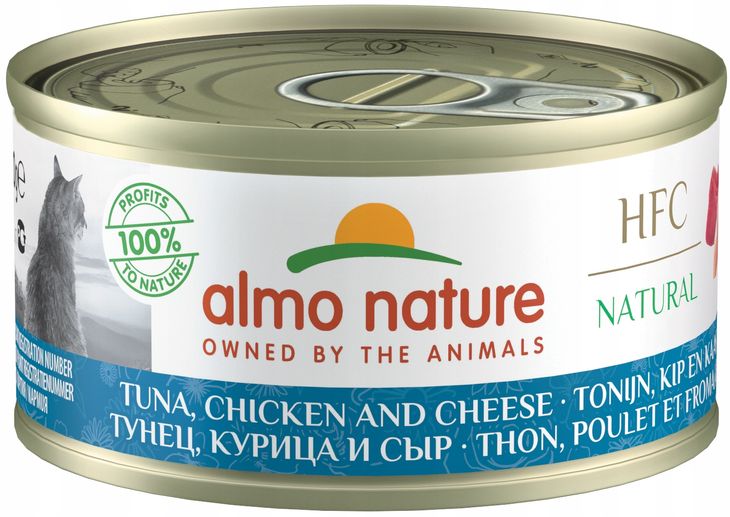 Almo Nature HFC Cuisine - tuńczyk, kurczak i ser 70 g