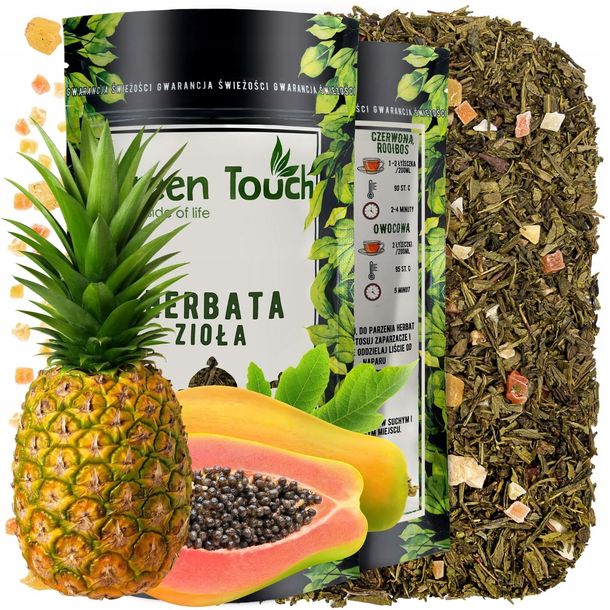 Herbata Zielona Ananas + Papaja Egzotyczna (50g)