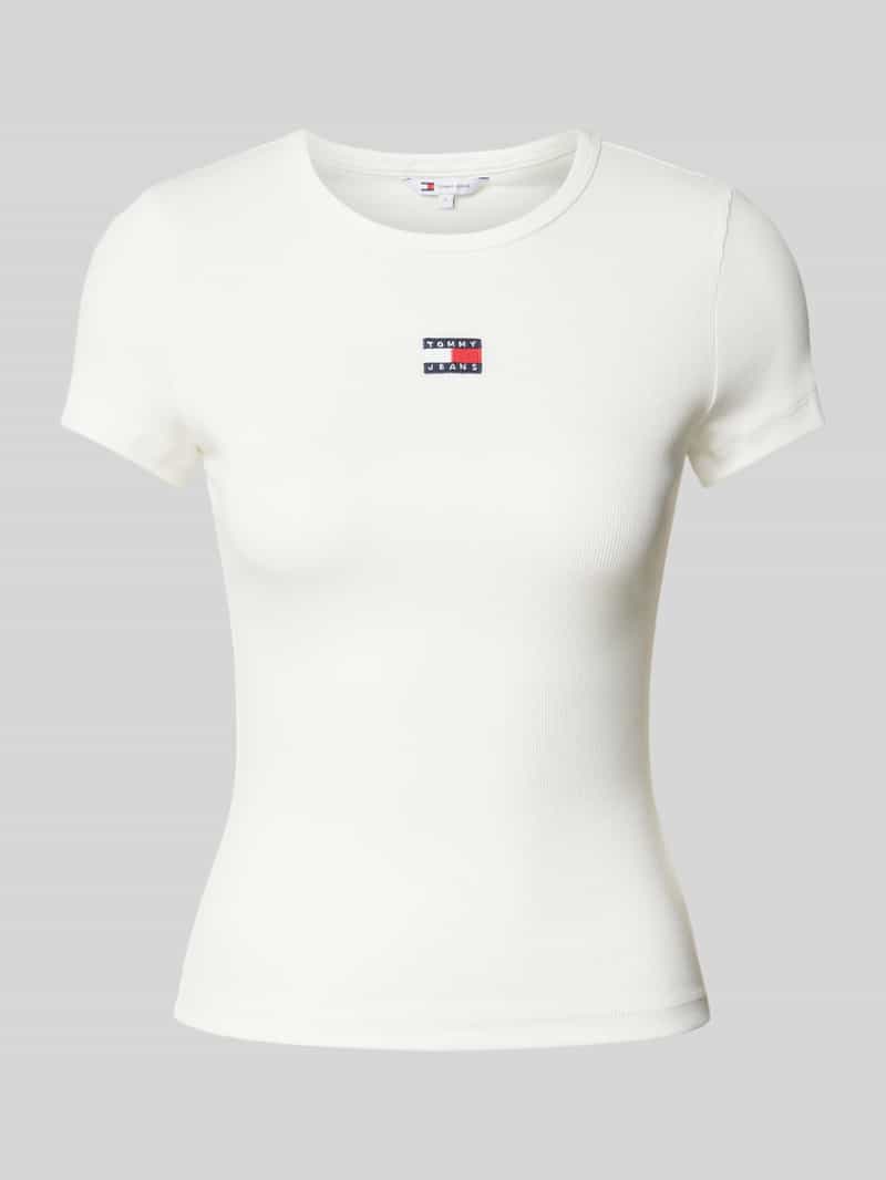 T-shirt z wyhaftowanym logo