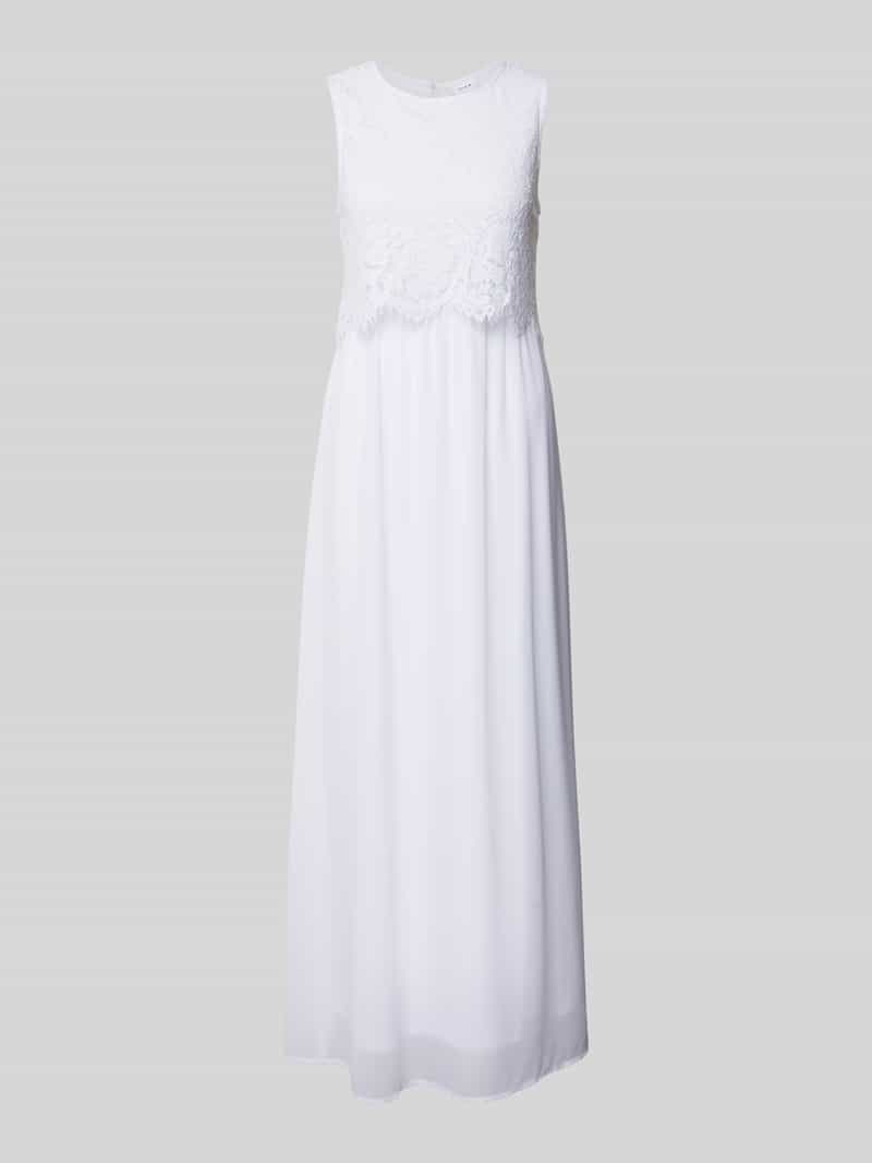 Długa sukienka z koronką szydełkową model ‘MILINA’