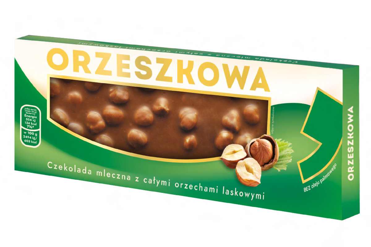 Orzeszkowa, Czekolada mleczna z całymi orzechami laskowymi