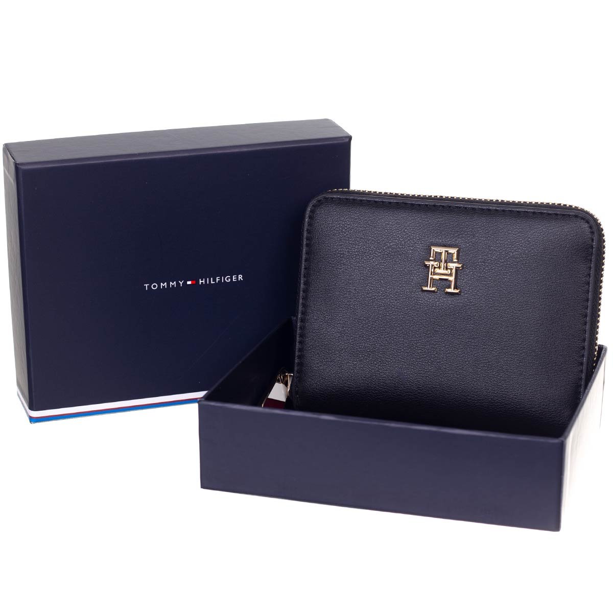 Tommy hilfiger portfel damski poppy plus med za czarny