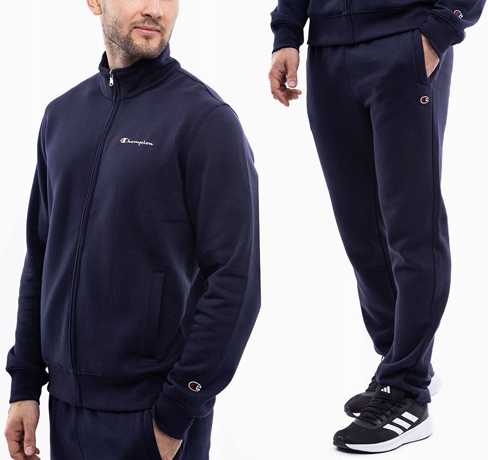 Champion dres męski komplet dresowy sportowy bluza rozpinana spodnie r. S