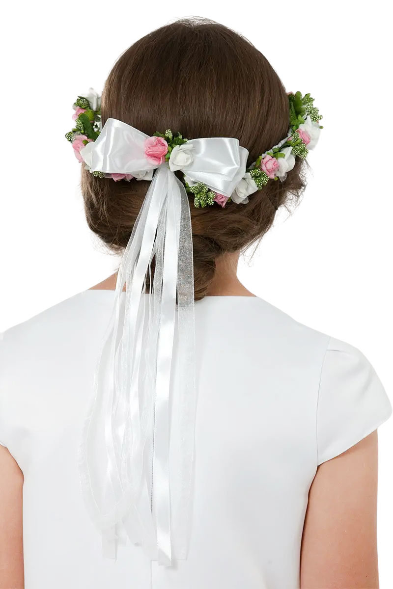 Wianek komunijny jak żywy delikatny WK12