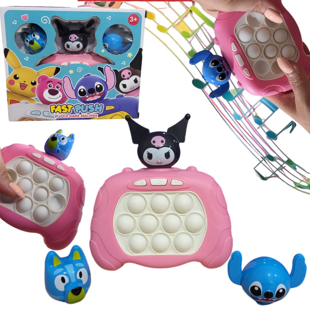 Gra Pop it 3w1 KUROMI STICH BLUEY ANTYSTRESOWA ZRĘCZNOŚCIOWA ELEKTRONICZNA