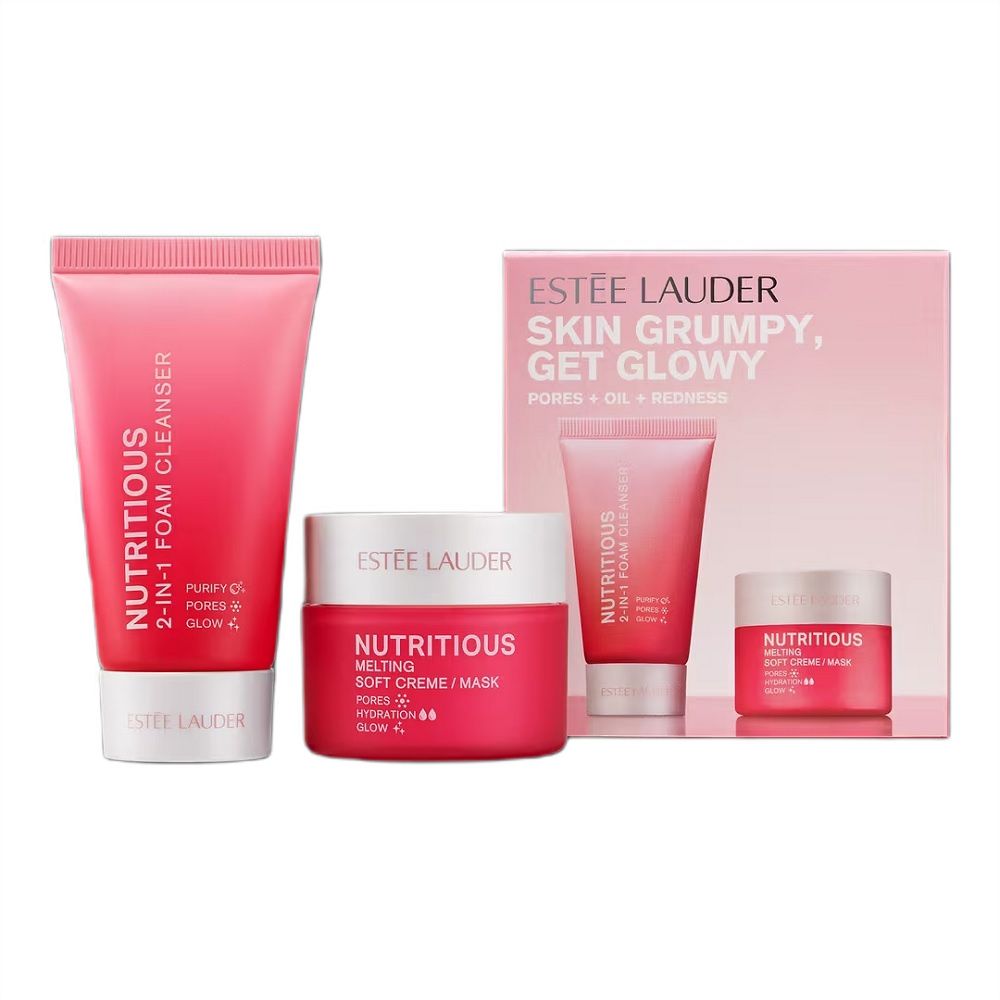 Skin Grumpy Get Glowy zestaw oczyszczająca pianka do twarzy 2w1 30ml + nawilżający krem do twarzy 15ml