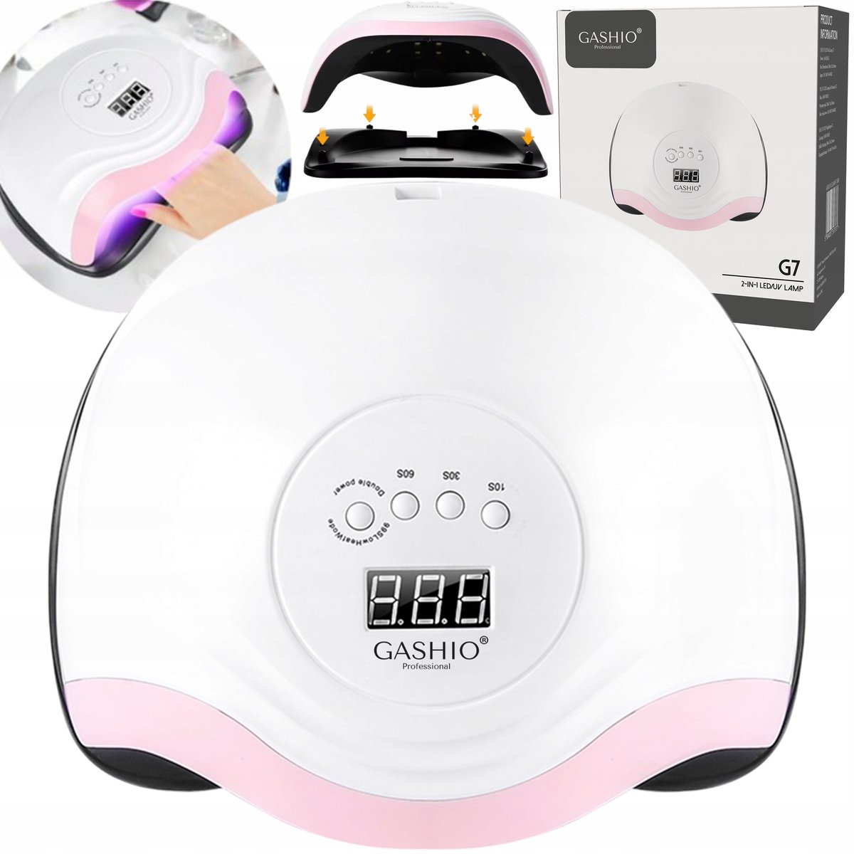 Lampa LED UV 168W do Paznokci Żeli Hybrydy Manicure Pedicure Mocna DUAL LED