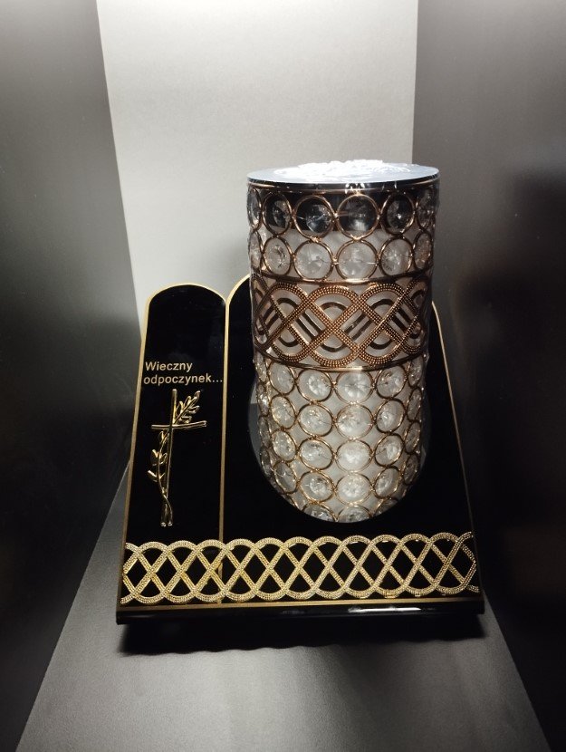 Znicz Solar Vip Złoty Ilumini