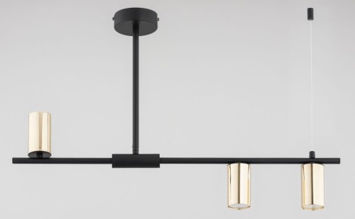 Uranos lampa sufitowa 3xGU10 czarno-złota 62537