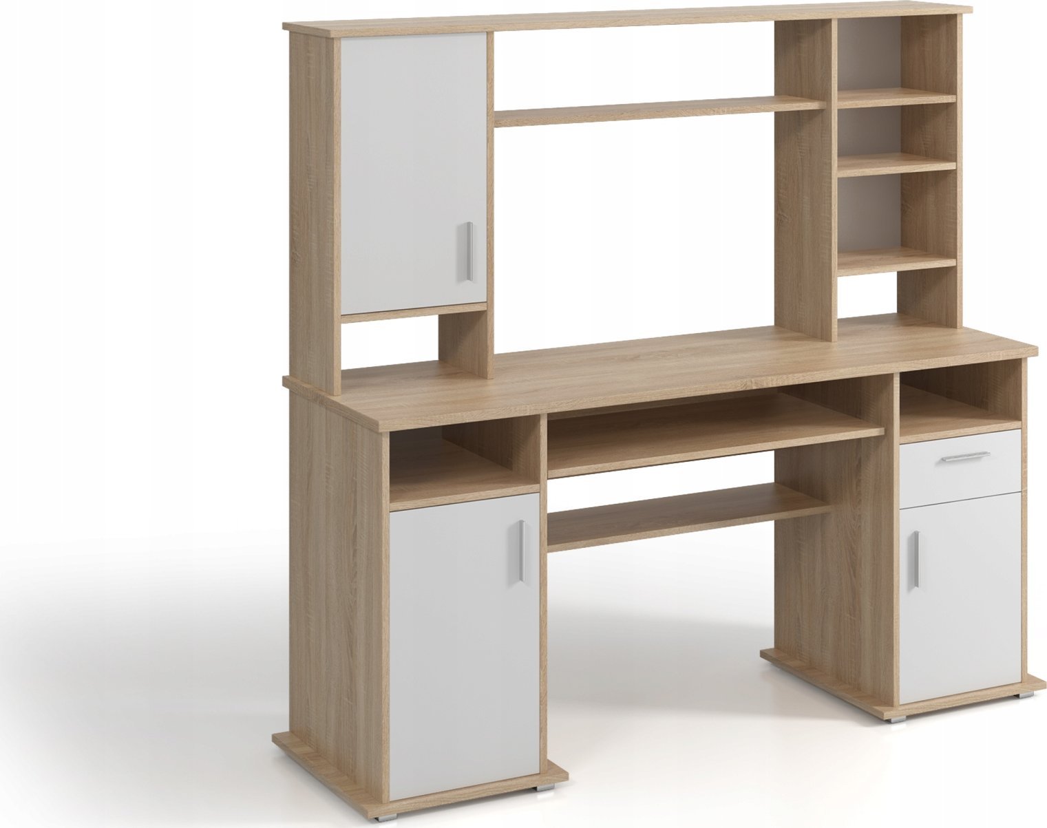 Biurko Vivaldi Meble BIURKO VIGO dąb sonoma/biały mat