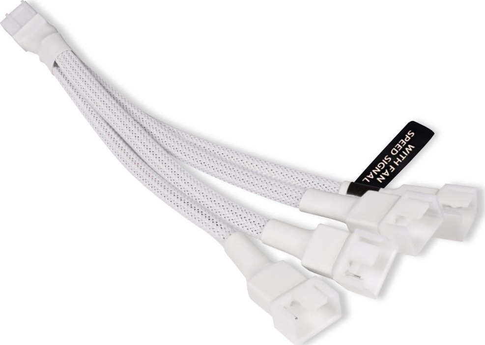 Alphacool Alphacool Y-Splitter 4-Pin auf 4x 4-Pin PWM 15cm - weiß