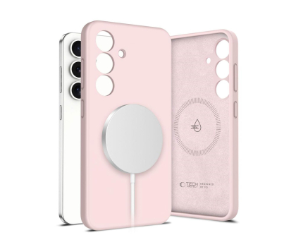 Tech-Protect Liquid Silicone Magsafe do Samsung Galaxy S25 Pink Pearl