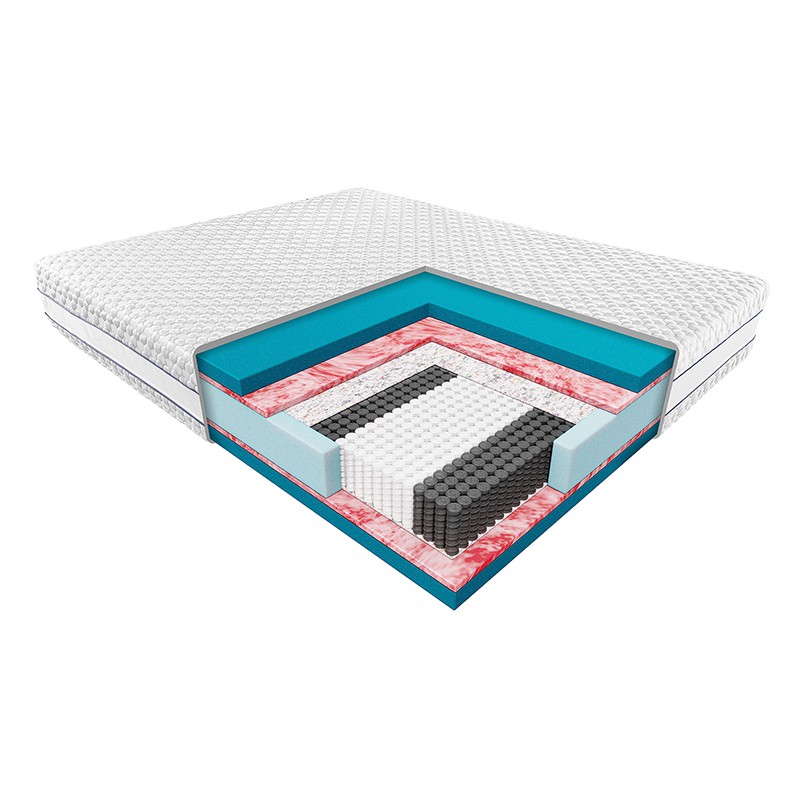 Materac HYBRIS JANPOL kieszeniowy : Rozmiar - 90x190, Pokrowce Janpol - Adaptive Grey