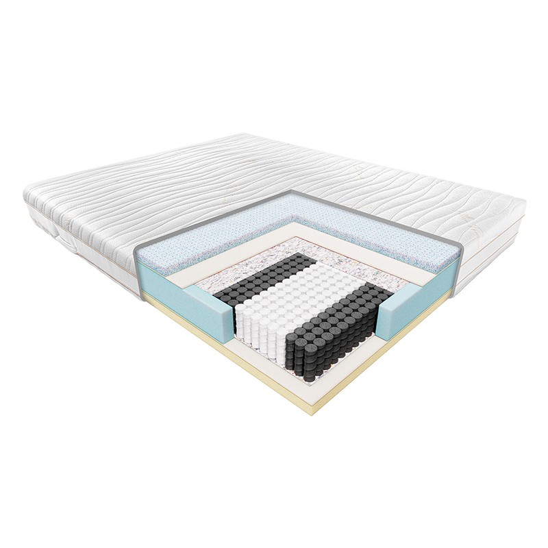 Materac NOLLI JANPOL kieszeniowy : Rozmiar - 100x200, Pokrowce Janpol - Adaptive Beige