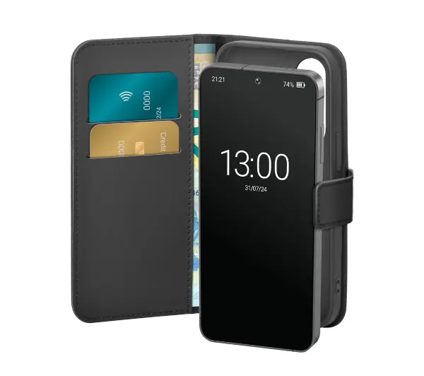 Puro Case Wallet Stand do Galaxy S25 Plus Czarny