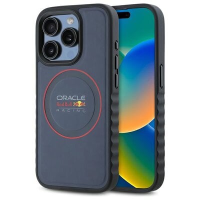 Etui RED BULL Leather Red Ring MagSafe do Apple iPhone 15 Pro Max Granatowy