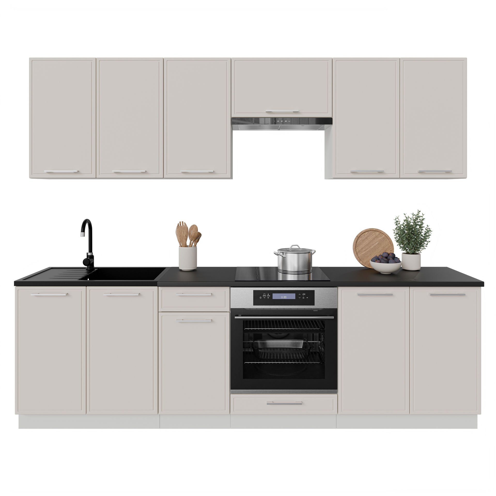 Zestaw Mebli Kuchennych Alto 260 Cm Mdf Kaszmir