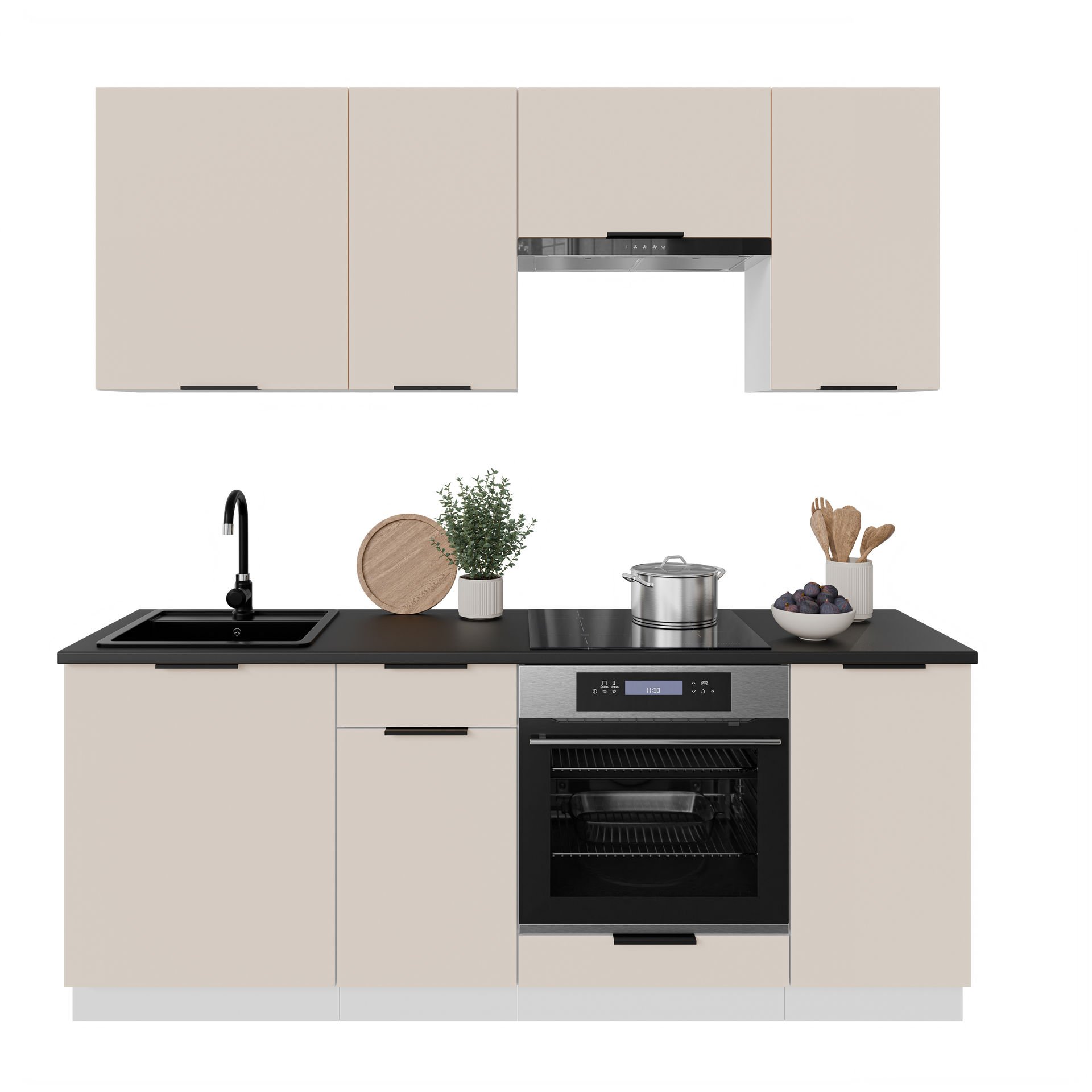 Zestaw Mebli Kuchennych Alto 200 Cm Laminat Kaszmir