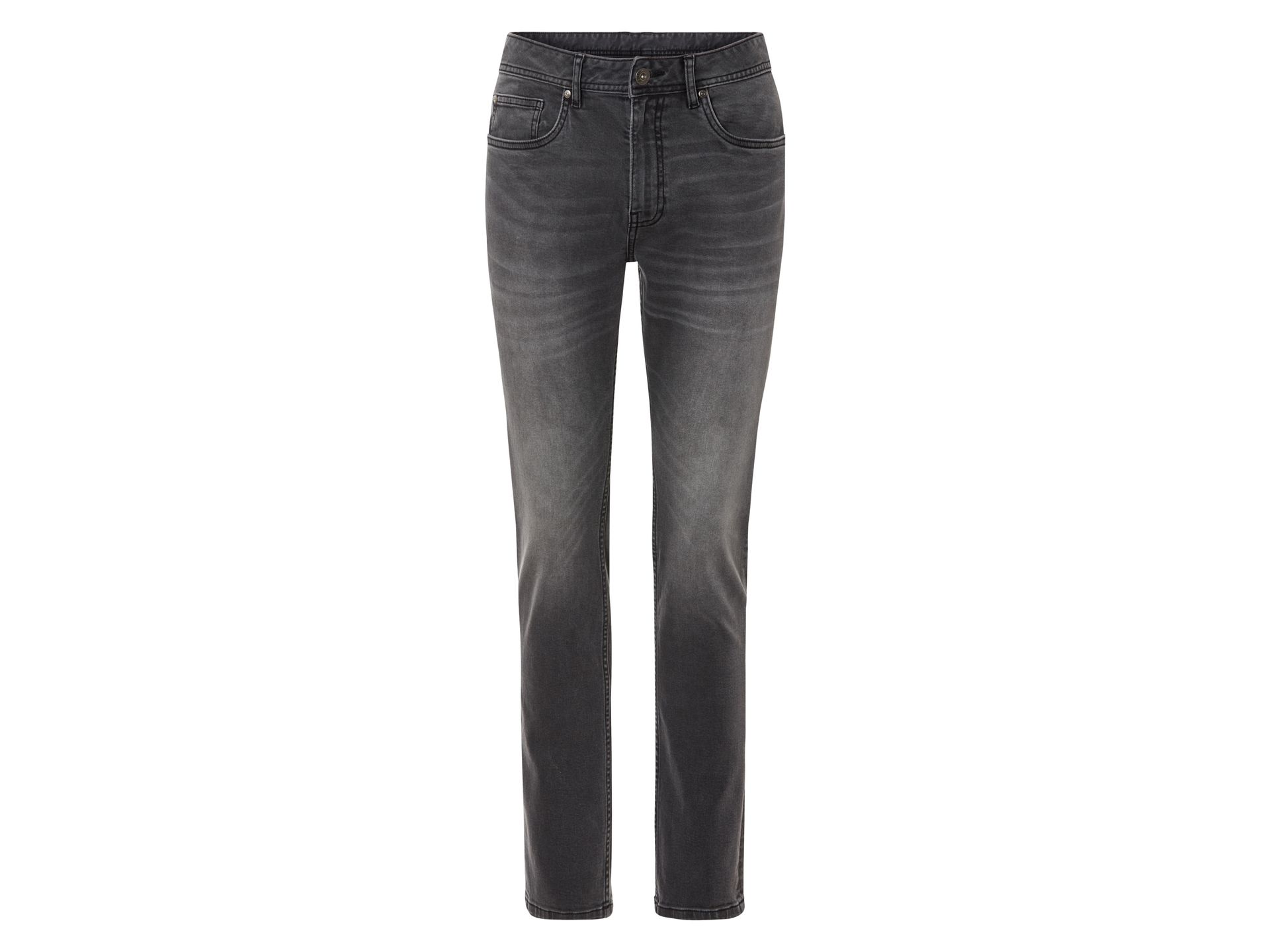 LIVERGY® Jeansy męskie bawełniane Slim Fit (48 (32/32), Ciemnoszary)