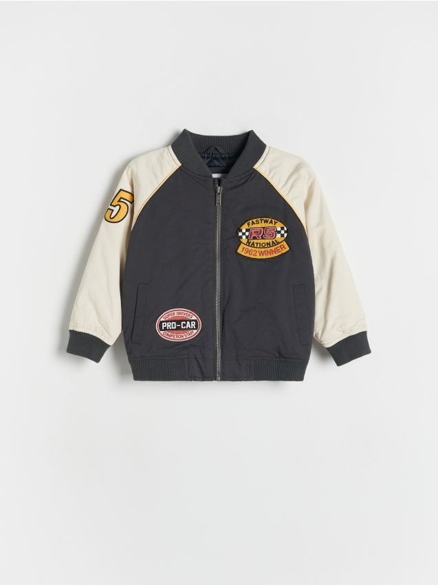 Reserved - Kurtka bomber oversize - ciemnoszary