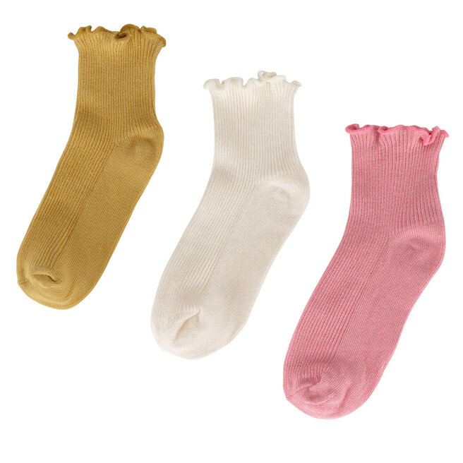 Skarpety JENNY 7KB-003-SS25 (3-pack) Żółty