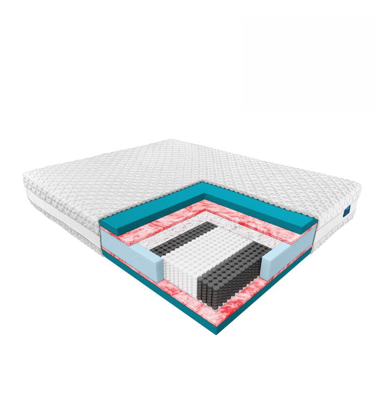 JANPOL HYBRIS – materac multipocket sprężynowy Rozmiar - 90x200 Kolor - szary Pokrowiec - Adaptive