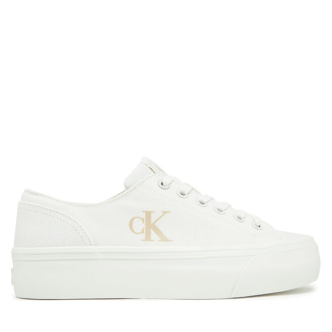 Tenisówki Calvin Klein Jeans Vulc Flatform Low Cv Mg YW0YW01763 Biały