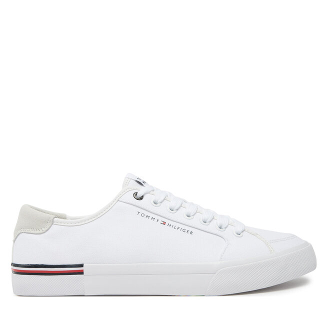 Tenisówki Tommy Hilfiger Core Corporate Vulc Canvas FM0FM05398 Biały